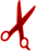 red scissors